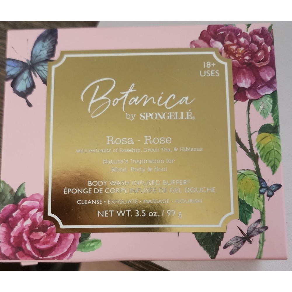 Botanica By Spongelle Rose Body Wash Buffer  New 3.5oz